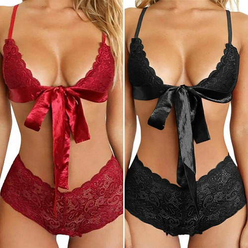 Womens Sexy Lingerie Lace Set Babydoll Nightgown Homewear Plus Size Nightwear AU - Picture 10 of 26