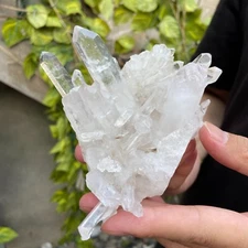 390g Natural White Clear Quartz Crystal Cluster Raw Healing Specimen
