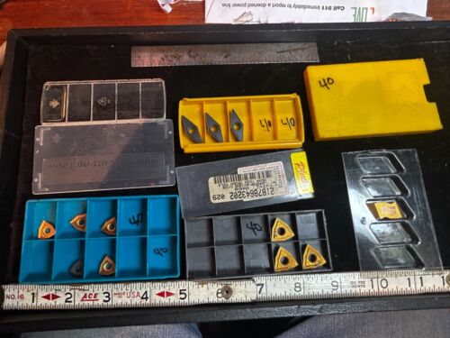 MACHINIST WCDr29L40 TOOL LATHE MILL Lot of Various Carbide Inserts - Afbeelding 1 van 11