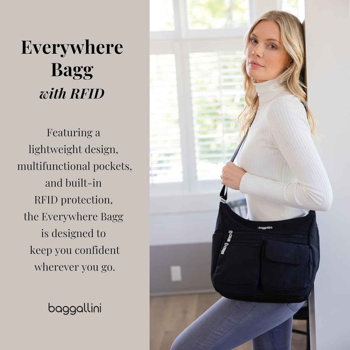 Baggallini Everywhere Bagg Crossbody For Women 11x9