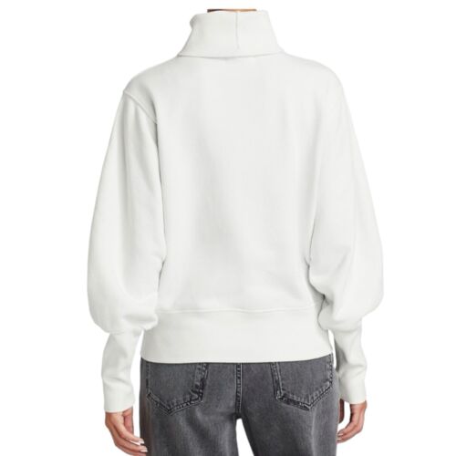 NEW AGOLDE Turtleneck Sweater Sweatshirt Size XS Ribbed Paper Mache White Classy - Picture 3 of 15