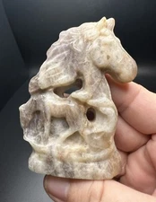 Moonstone Crystal Horse Carving Free Shipping