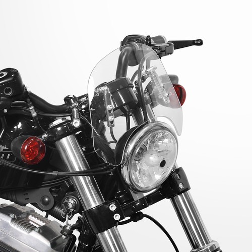 Clear Windshield Fit For Harley Sportster XL 883 1200 88-22 5.75" Headlight - Picture 12 of 14