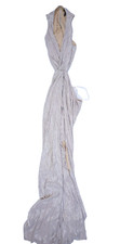 AQUA FORMAL Beige Twist Front Cutout Sides and Back Sleeveless Dress Womens M