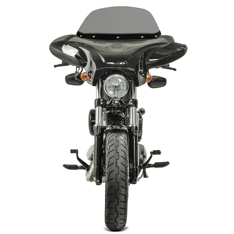 Batwing Windschild Für Yamaha XVS 1100 A Drag Star Classic – Frontverkleidung Rauchgrau, ABS, 94 Cm Breit