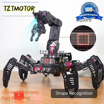 SpiderPi Pro Hexapod Robot Smart Robot w/ AI Robotic Arm for Raspberry Pi 4B 4GB