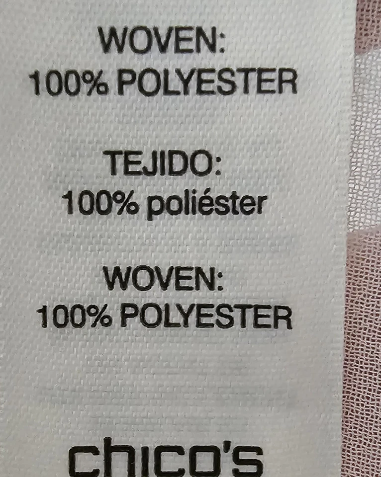 Chico's Womens Shirt Top Blouse Size 2 L 12 Brown White Blue Floral Striped - Image 3 of 4