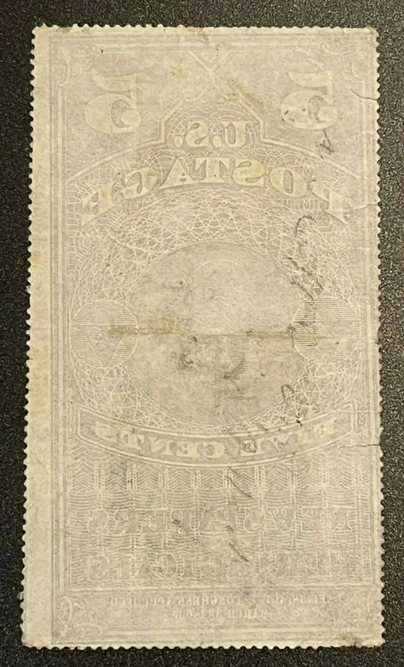 Scott#: PR4 1865 5c Newspaper Issue Unused NGAI F SCV$722  - Image 2 of 2