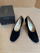 Vintage PANCALDI BLACK SUEDE Heel Pumps SIZE 9 1/2 M Barneys New York