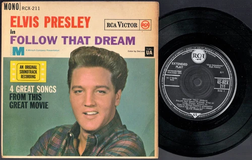 ELVIS PRESLEY - FOLLOW THAT DREAM Ultrarare 1962 1st Issue UK EP Release! EX-