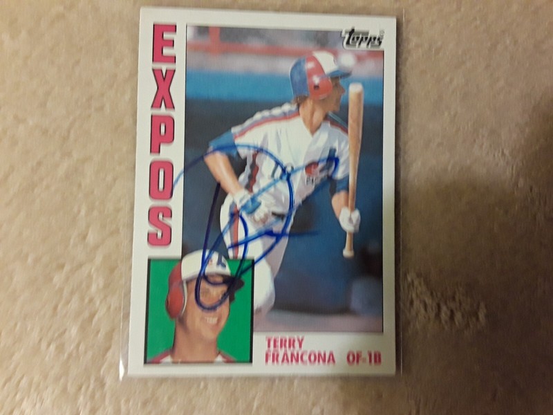 TERRY FRANCONA MLB 1984 TOPPS AUTOGRAPHED SIGNED AUTOGRAPH BASEBALL CARD 