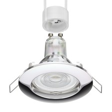 Faretto LED da incasso a soffitto CIRC cromo GU10 Lampada LED 510lm 50° bianco
