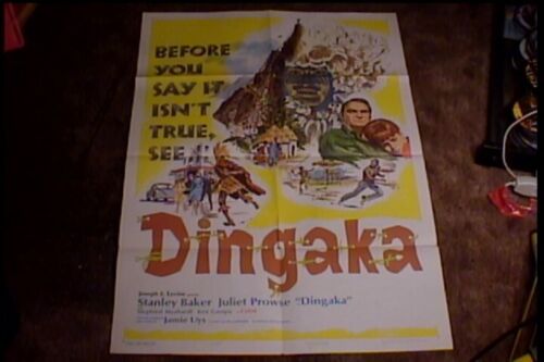 DINGAKA ORIGINAL MOVIE POSTER 1965 STANLEY BAKER - Picture 1 of 1