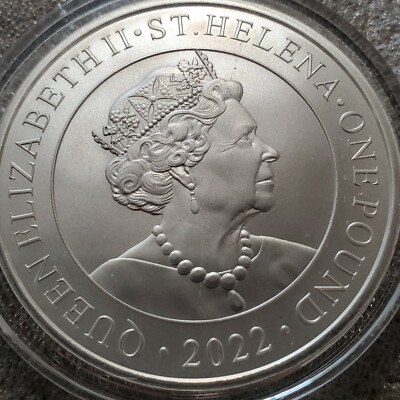 オ*ん様 ST. Helena 1ポンド 銀貨 鑑定済み オ*ん様 ST. Helena 1ポンド 銀貨 鑑定済み