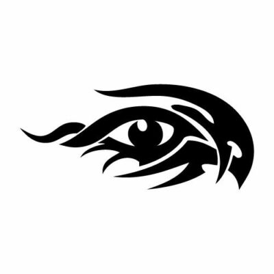 Kit 2 Adesivi Tuning OCCHIO TRIBALE 02 Eye Tribal Decal