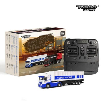 Turbo Racing C50 セミトレーラー 1/76 C50 Black Trailer Truck［ 1/76スケール C50ブラック