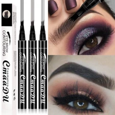 Eyebrow Tattoo Fork Pencil Microblading 4 Tip Eye Brow Pen Enhancer Waterproof