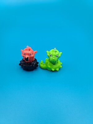 Kinder Egg Painting Green Snake Red Black Bug Toy Lot Of 2