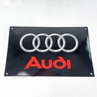 großes AUDI LOGO Emailleschild Reklameschild enamel sign 40 x 25 cm