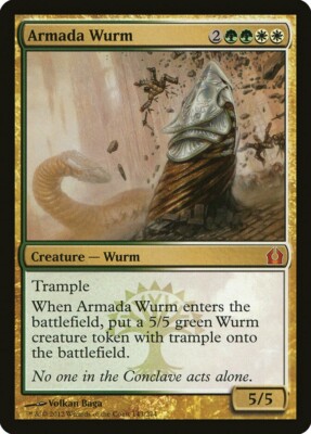 FOIL Armada Wurm [Return to Ravnica] Near Mint MTG EDH