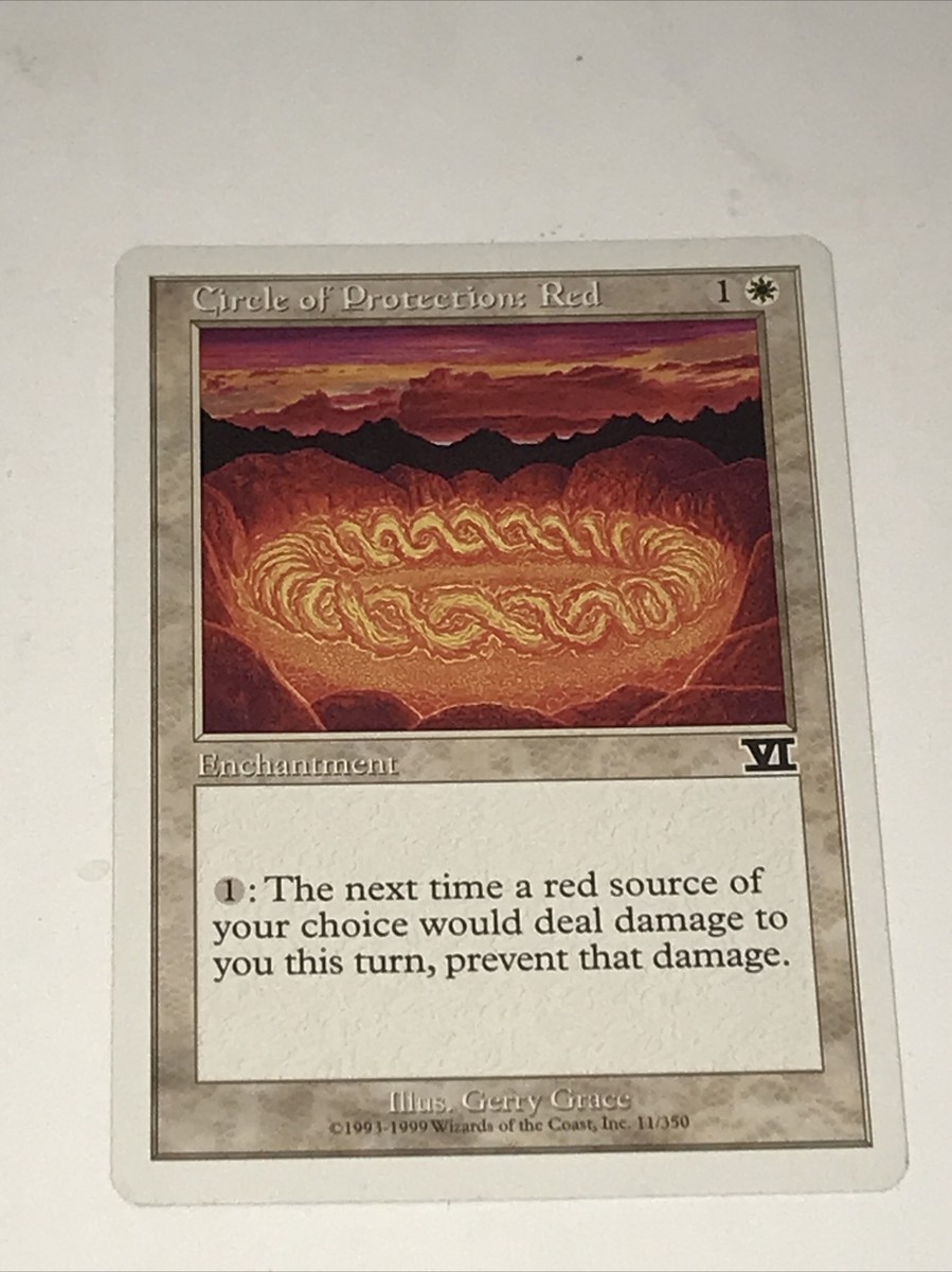 Magic The Gathering CIRCLE OF PROTECTION: RED | eBay