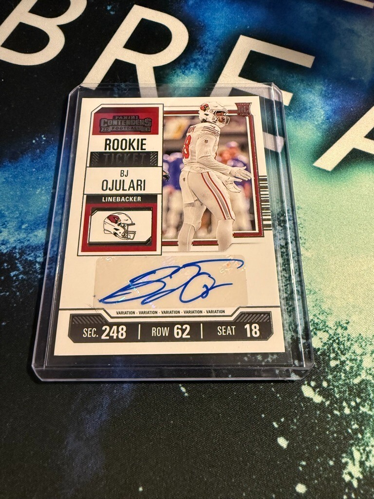 2023 Panini Contenders Football BJ Ojulari Variation Rookie Ticket Auto