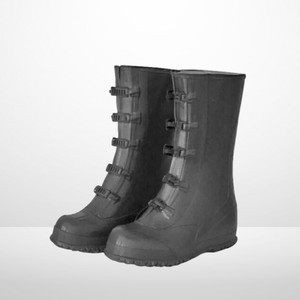 rubber boots with buckles