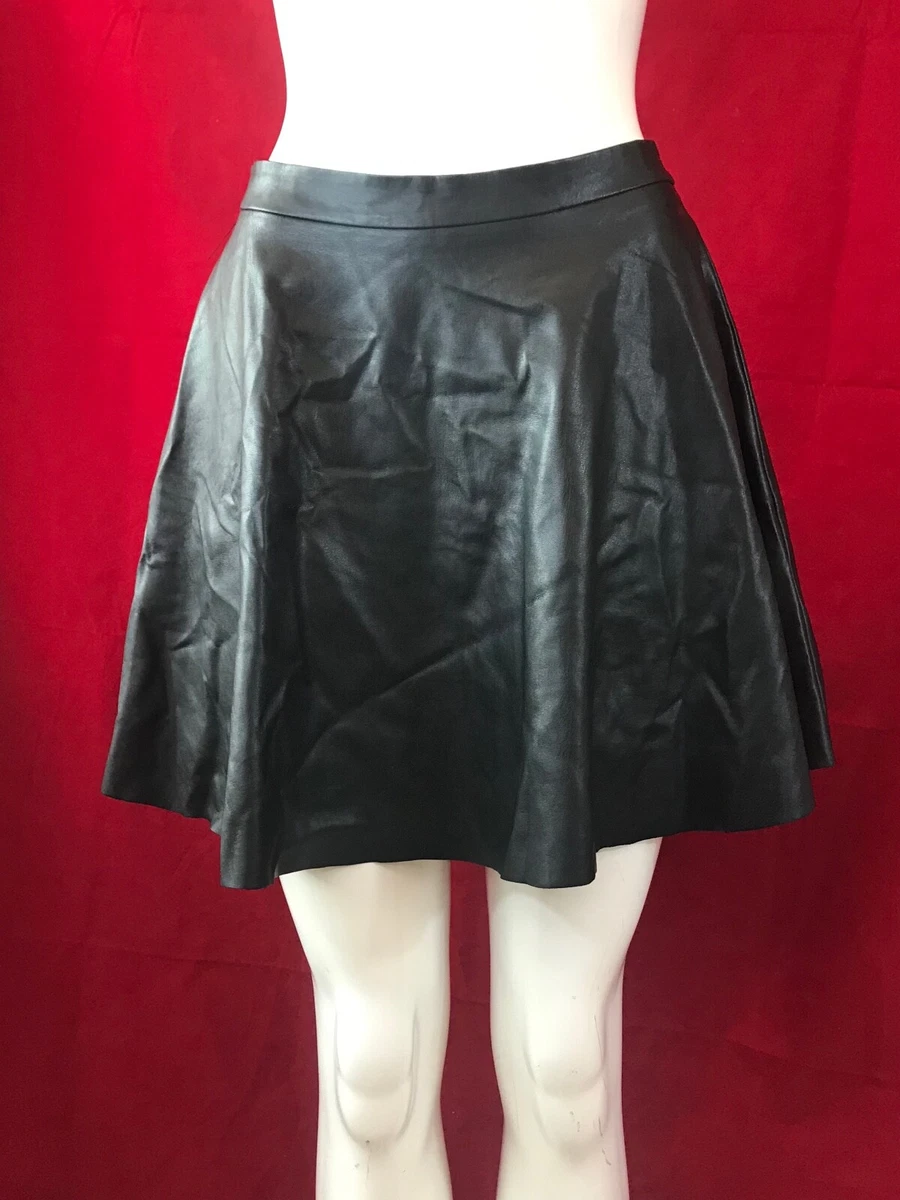 Miss selfridge faux leather mini skirt in black top