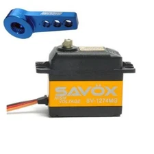 Savox SV1274MG HIGH VOLTAGE CORELESS DIGITAL SERVO W/FREE ALUMINUM HORN BL