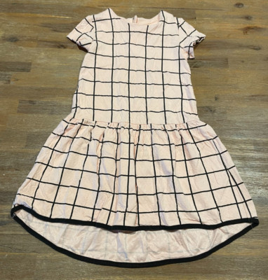 Girls size 5 Pink and black check hi - lo short sleeve dress Target. 780