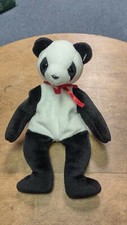 1998 Ty Beanie Babies "Fortune" The Panda Bear 8" Plush Toy Animal No Swing Tag
