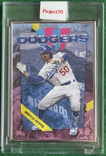 2021 Topps Project 70 Mookie Betts by Ben Baller Framed Artist Proof #28/51