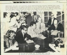 1970 Press Photo Egyptian Foreign Minister Mahmoud Riad at Cairo News Conference