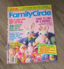 Family Circle 1988 magazine EASTER Martha Stewart SNOOPY AD Carol Alt