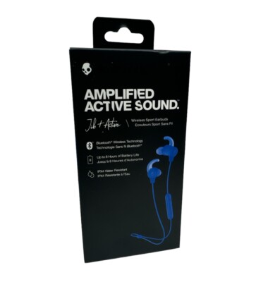 Skullcandy Jib + Active Wireless Earbuds Blue New in Box S2JSW M101