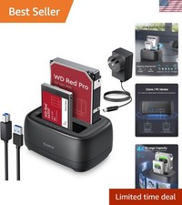 44TB Dual Bay Hard Drive Docking Station - USB 3.0 with Offline Clone Function