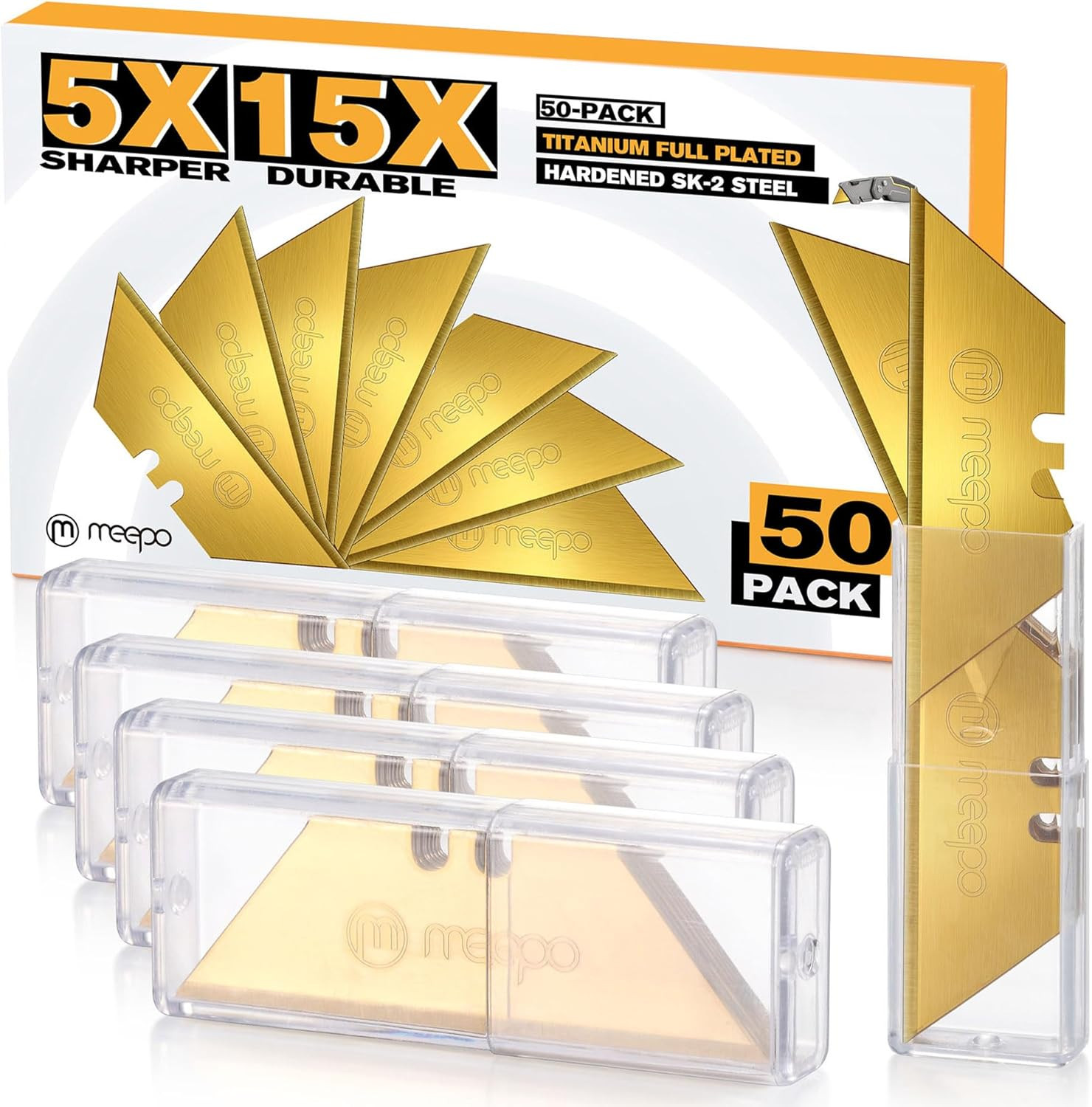 Blades, Titanium Fully Plated, Durable Sk-2 Razor Blades F