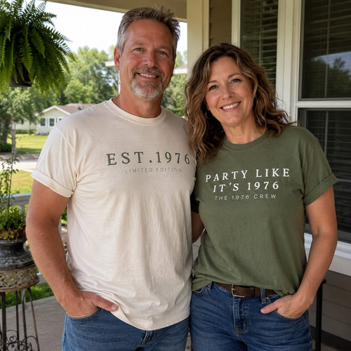 50th Birthday Gifts For Men and Women | Family Birthday Matching Shirt