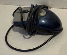 Blue Logitech USB Wired 2x Optical Wheel Mouse Model M-BJ58 P/N: 830513-0000