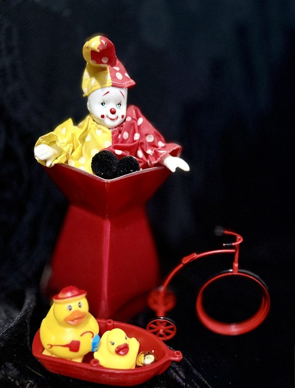Haunted Antique Doll Vessel Positive Spirit Trickster Clown “Herald”