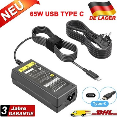 65W USB-C Typ C Laptop Ladegerät Netzteil für Lenovo Samsung HP Dell Universal