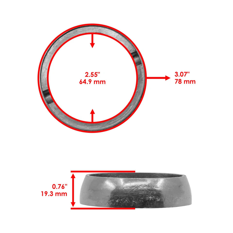 Junta de sello de enchufe de escape Caltric para Polaris Pro RMK 800 2011-2015 Foto 2 de 4