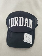 NIKE JORDAN RISE CAP BLACK WHITE SNAPBACK KIDS HAT YOUTH 8-20 NEW
