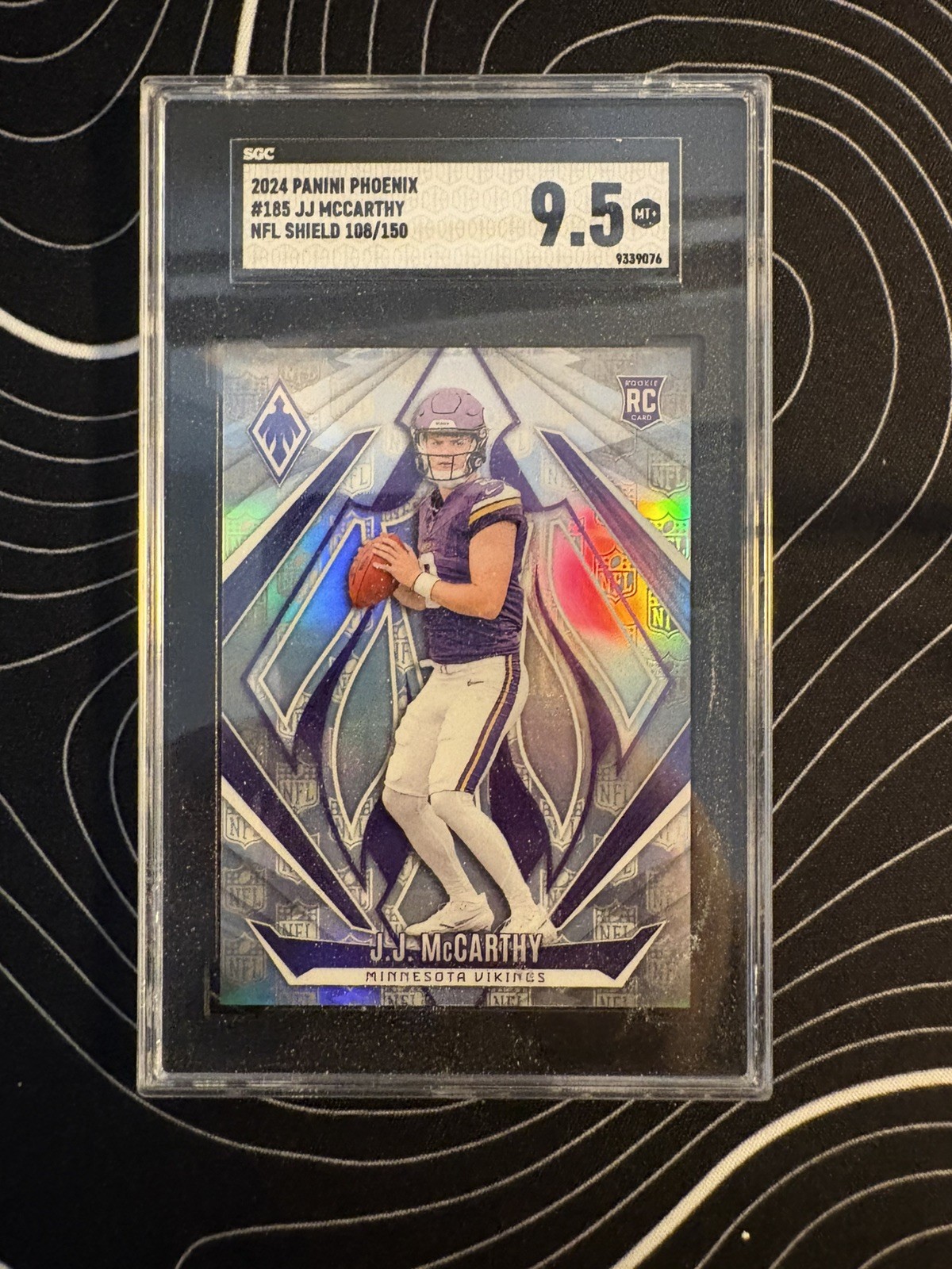 JJ Mccarthy 2024 Panini Phoenix #185 NFL Shield RC Minnesota VIKINGS /150