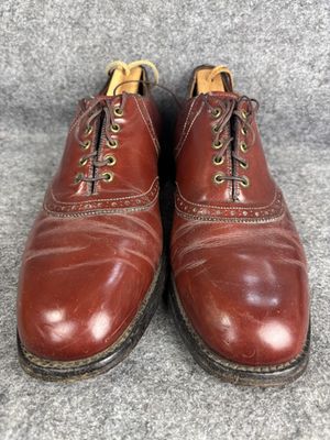 Vintage Florsheim Oxford Dress Shoes Mens Size 9.5 C Brown  display picture 3