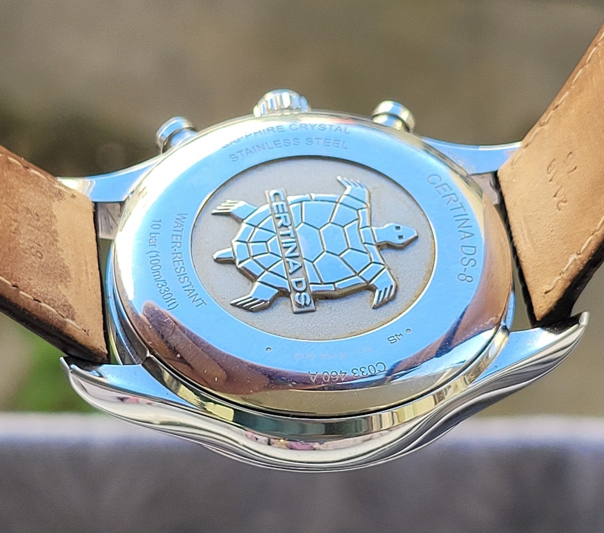Certina Men's Swiss Chronograph DS-8 Moon Phase Brown Leather