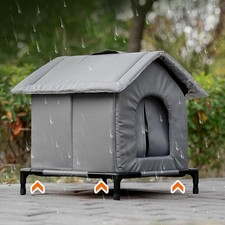 Outdoor Cat House Stray Cat Shelter Windproof Elevated Feet Weatherproof