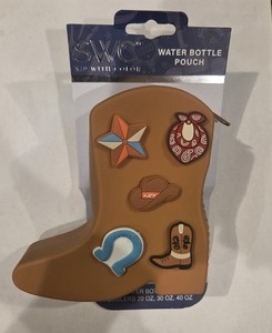Cowboy Boot Tumbler Pouch Accessory with Stretchy Strap #1