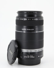 Canon EF-S 55-250mm F/4-5.6 IS Lens, Both Caps, Good Condition.