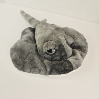 Vtg 1994 Fiesta STINGRAY Plush Stuffed Animal Grey Eyes Change Manta Ray 13.5''
